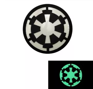 IR reflektierender IMPERIAL GALACTISCHER EMPIRE STAR WARS LOGO GLOW GITD HOOK LOOP AUFNÄHER - Bild 1 von 2