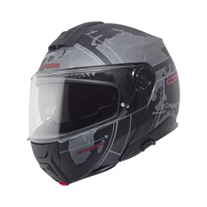 Schuberth C5 Globe Flip UP Modular Motorcycle Helmet Matt Black Grey, SC2 comm. - Picture 1 of 12