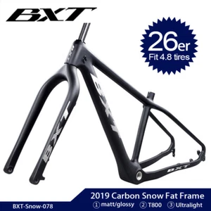 Cuadro de bicicleta 26er completo de carbono Snow Fat apto para neumáticos 4,8 160 mm freno de disco marco de nieve - Imagen 1 de 6