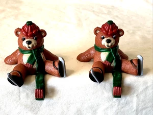 Stocking or Wreath  Holder  Bear fallen on ice skates-2 - Picture 1 of 7