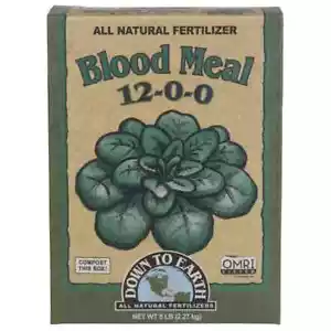 Down To Earth Blood Meal Natural Fertilizer 12-0-0 OMRI Listed - 5 lb for Plants - Picture 1 of 1