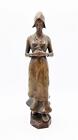 Antique Bronze Figure Of A Dutch Girl C1910 Manner Of Johann Pilar - 10.5 Inches