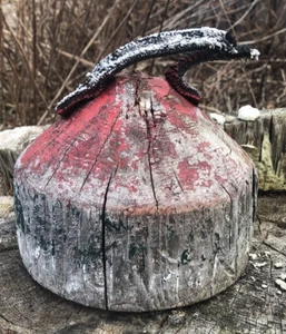 Wooden Maine Lobster/Crab Fishing Buoy Extremely Rare Maine Island antique 1900s - Picture 1 of 8