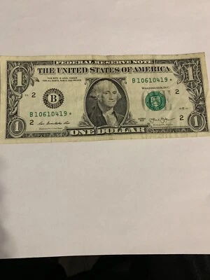 2013 dollar B series star note  - Image 1 of 2