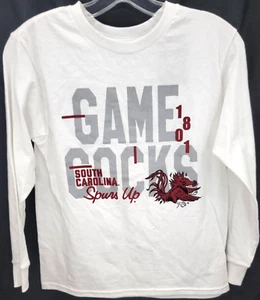 NEW South Carolina Gamecocks Champion White Crew Neck LS Tee Shirt Youth M 7-8 - Picture 1 of 9