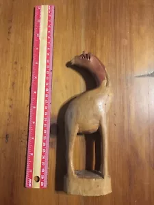 ¡RARO! Figura mediana somalí tallada a mano animal jirafa animal GENUINA No2 - Imagen 1 de 9