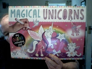 MEINE RIESIGEN MAGISCHEN EINHÖRNER MALUNTERLAGE LUST GEBURTSTAG WEIHNACHTEN KINDER KUNST  - Bild 1 von 2