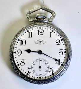 Antique 1919 Ball Official Railroad Standard Pocket Watch Waltham 21J, 16s, Runs - Picture 1 of 4
