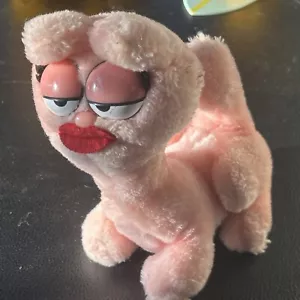 Fun Farm 1984 Arlene (Garfields Freundin) Vintage Plüsch Korea rosa Katze mit Lippen - Bild 1 von 4