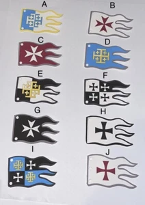 Flagge, Burgflaggen, Kreuzzugsorden, maßgeschneidertes MOC, Falke FÜR LEGO - Bild 1 von 11