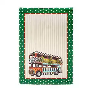 Mackenzie-Childs Decked Out Bus Geschirrtuch NEU - Bild 1 von 8