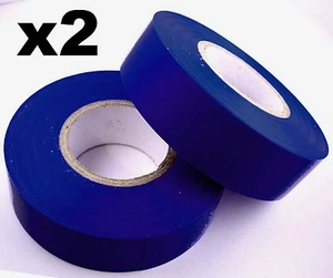 2x 20m Rotoli di di Qualità PVC Isolamento Professionale Elettrico Nastro Blu - Imagen 1 de 1