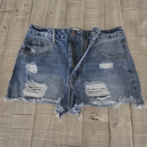 Women’s  US 25 Forever 21 Distressed Denim Shorts C2 - Picture 1 of 6