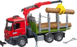 Bruder 03669 MB Arocs Holztransport-LKW mit Ladekran Greifer Baumstämme - Bild 1 von 1