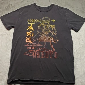 Naruto Anime Graphic T-Shirt - Size Medium Dark Gray - Picture 1 of 6