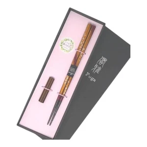 Wakasa Lacquered Chopstick Set with Holders, 21cm, Dishwasher Safe, Japan Made - Picture 1 of 4