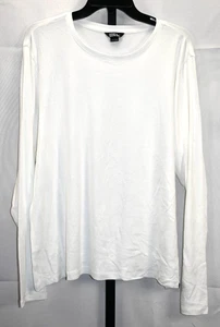 Camiseta Pullover Mujer Eddie Bauer XXL Manga Larga Blanca Algodón, Modal y Spandex - Imagen 1 de 3