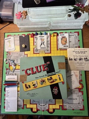 Juego de mesa Clue 1949 primera edición falta pipa. ¡Excelente estado! Foto 1 de 4
