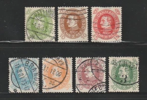 Denmark, 1930, Scott #s 210 | 219, 6 Different Used, Christian X, Short Set - Picture 1 of 2