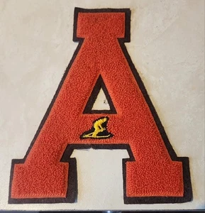 VINTAGE AGAWAM MA. HIGH SCHOOL SEW ON SKI TEAM SPORTS LARGE JACKET PATCH - Picture 1 of 6