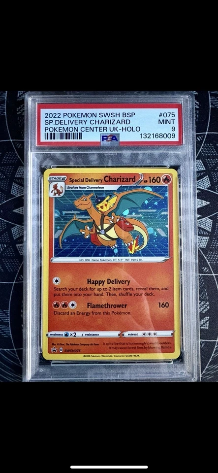Special Delivery Charizard Promo Holo Pokemon Card SWSH075 PSA 9 MINT!! - Image 1 of 2