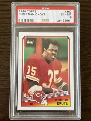 1988 Topps - Christian Okoye #363 (RC) - Image 1 of 4