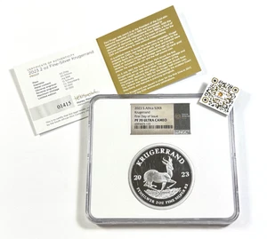 2024 South Africa 2oz Proof Silver Krugerrand PF70 Ultra-Cameo NGC FDOI w/COA - Picture 1 of 4