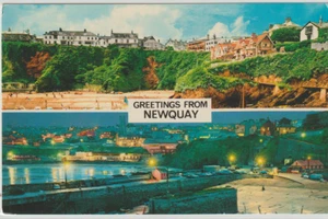 Greetings from Newquay England Vintage Postcard Unposted 2P18 - Picture 1 of 2
