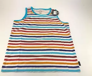 Maui & Sons Boys Tank Tops Casual Rainbow Summer Sleeveless Stripe Medium - Picture 1 of 10