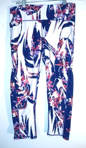Fabletics Floral Leggings Zip Key Back Pocket medium Pull On Soft Stretch 28x21 - Bild 1 von 7