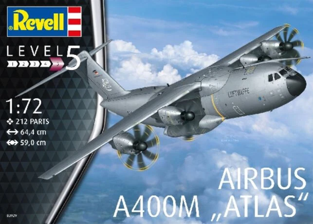 Airbus A400m Atlas "luftwaffe" Plastic Kit 1 72 Model Revell