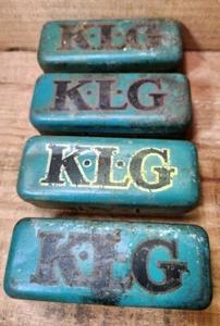 KLG BUJÍA LATAS ANTIGUAS METAL VACÍO INGLATERRA K.L.G. LOTE DE 4 BX93 - Imagen 1 de 11