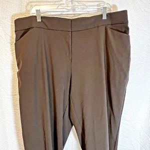 Women's Chocolate Pants 20 Dress Comfort Professional Wide Leg Inseam 32 Tall? - Picture 1 of 10