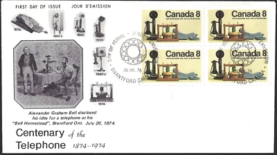 🍁Canada    #641    "THE TELEPHONE"      Brand New  1974   Rosecraft  Cover - Image 1 of 2