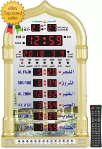 Azan Clock,Led Prayer Clock,Wall Clock,Read Home/Office/Mosque Digital Azan Cloc - Picture 1 of 6