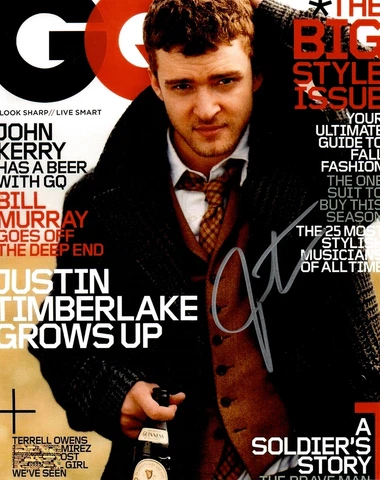Justin Timberlake Hand Signed 8x10 Photo with COA Cover