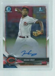 JOSIAH GRAY 2019 BOWMAN CHROME 1ST ON CARD AUTO PROSPECT - Picture 1 of 1