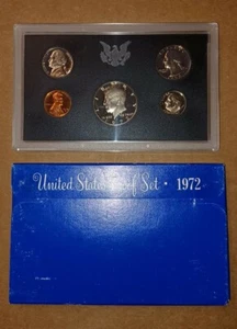 1972 Clad US Proof Set 5 monete con OGP - Foto 1 di 2