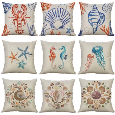 Ocean Mandala pillowcase Coastal Jewels Indoor Square Throw Pillow Cover  - Image 1 of 4