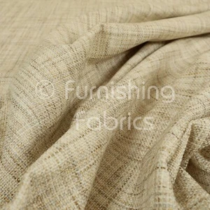 New Modern Thick Durable Unique Basket Weave Cream Upholstery Furniture Fabric - Picture 1 of 5