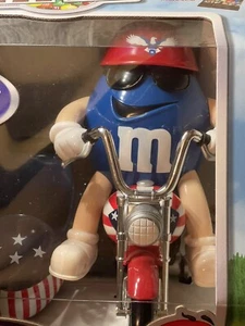 M&M Dispensador de Caramelos Rojo Blanco y Azul Freedom Rider Motocicleta con Sidecar NUEVO - Imagen 1 de 6