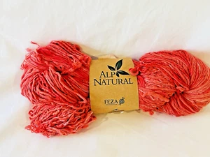 Feza Alp Natural Yarn Cotton Linen Silk Viscose Blend 230 Yds Aip 703 Orange - Picture 1 of 8