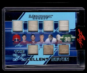 2023 Leaf Ultimate Seven Relic Maniago Parent Cheevers Giacomin Plante 2/6 - Picture 1 of 2