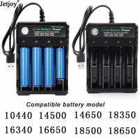 4 Slots Battery Charger Smart Charging For 18650 Rechargeable Li-Ion Battery USB