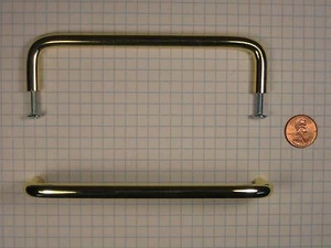 FERUM #PB1485-(POLISHED BRASS) WIRE PULL, SOLID BRASS, 5" CENTER-TO-CENTER - Picture 1 of 1