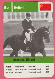 German Trade Card 1968 Olympics Dressage Gold Medal Winner Ivan Kizimov USSR - Foto 1 di 2