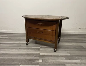 Vintage Butler Beistelltisch / Wagen / Servierwagen Rollwagen Antik Rustikal - Bild 1 von 13