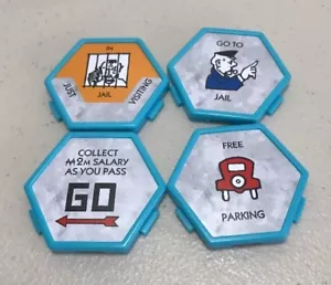 U BUILD MONOPOLY GAME REPLACEMENT 4 PIECE FREE PARKING -JAIL-GO-IN JAIL - Picture 1 of 1