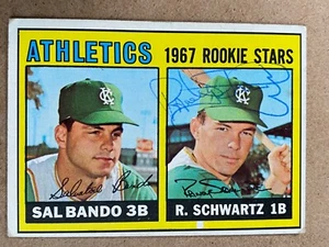 1967 Topps #333 RANDY SCHWARTZ Autographed SIGNED Card Oakland A's SAL BANDO RC - Picture 1 of 1