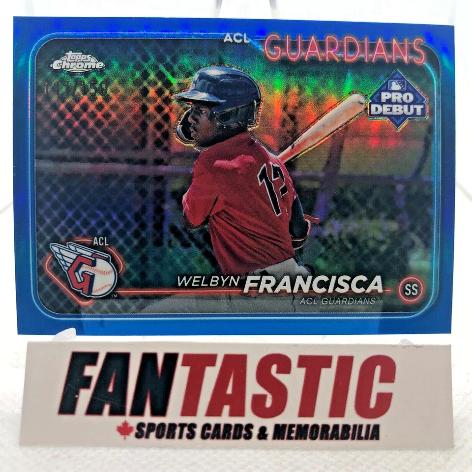 PDC-98 Welbyn Francisca ACL Guardians BLUE/150 2024 Topps Pro Debut CHROME - Image 1 of 2